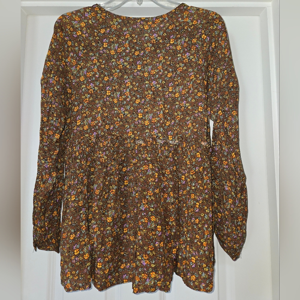 Easel Multicolor Patchwork Floral Blouse - image 5